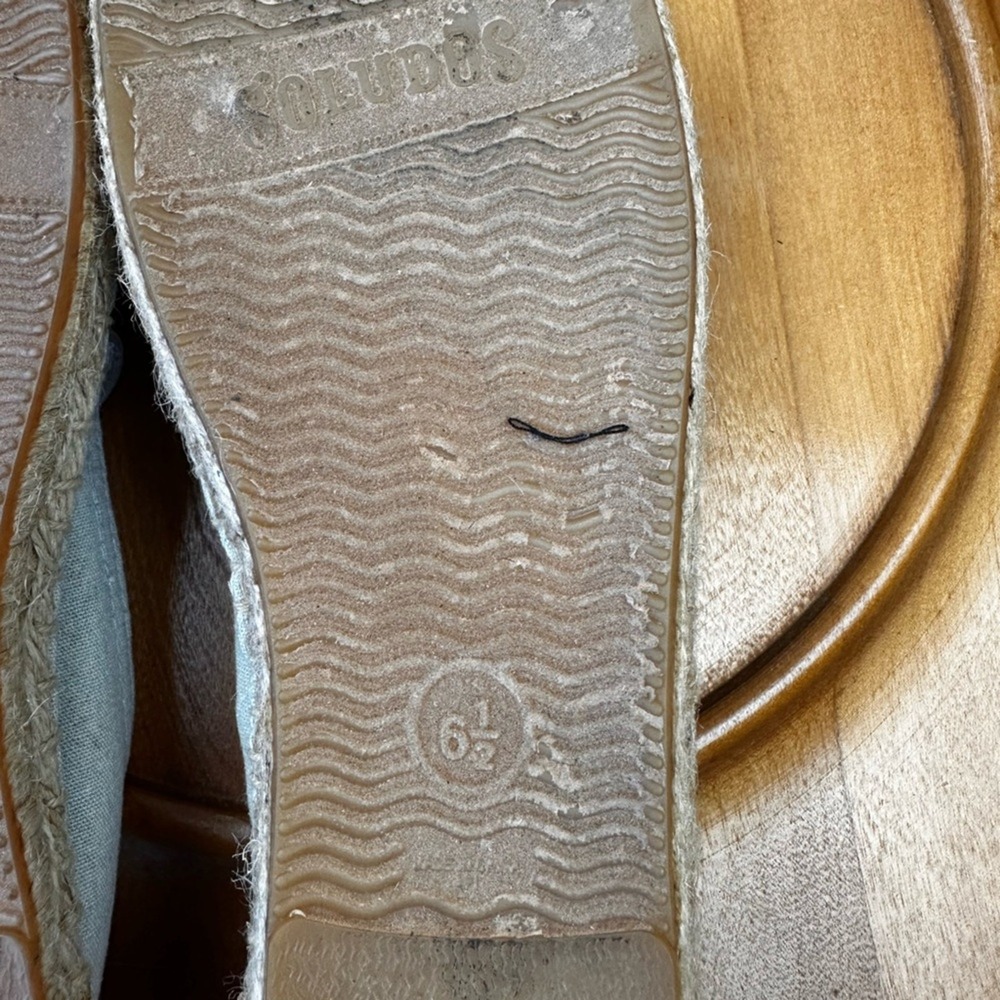 Soludos Size 6.5 Blue and Pink Flamingo Espadrilles - Picture 7 of 7